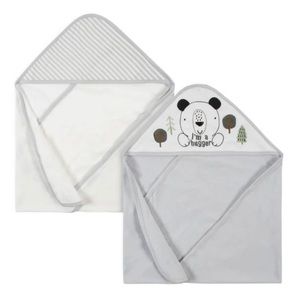 2-Pack Baby Boys elephant Hooded Towels